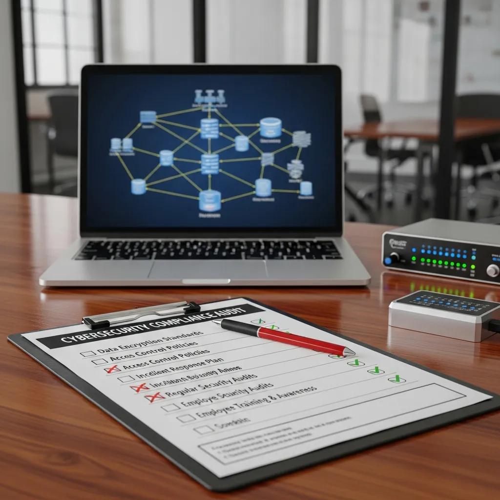 Checklist showing compliance actions for data protection in a business setting