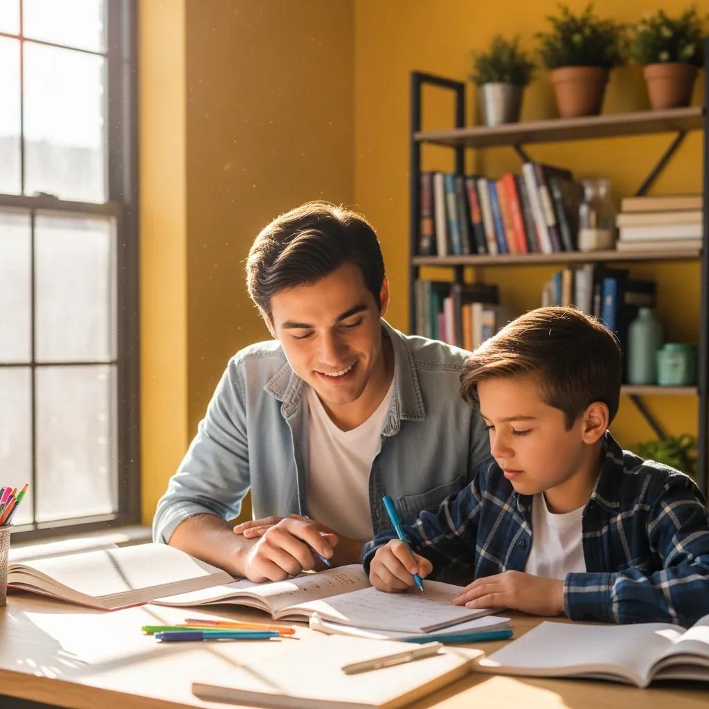 Student tutoring in a bright study space, representing high-paying part-time jobs for students