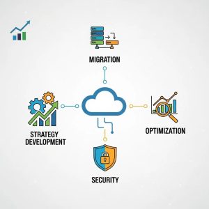 Visual representation of core components of cloud consulting services